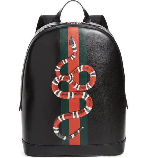 gucci snake print backpack